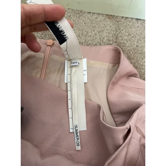 Anne Valerie hash pink silk gathered pleated middle bubble hem mini skirt M - Picture 9 of 10